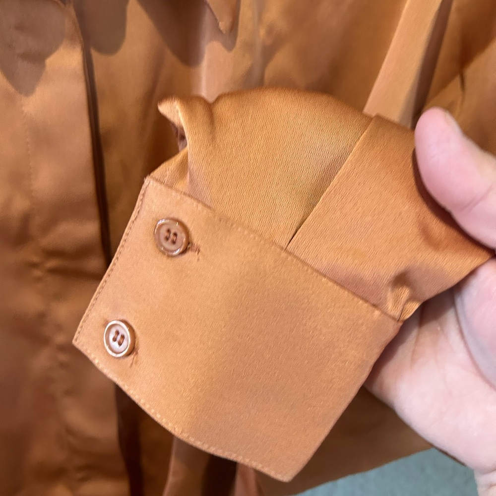Flying Tomato Satin Blouse - Burnt Orange - Picture 7 of 10
